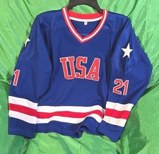 Replica USA Hockey Jersey Blue Medium
