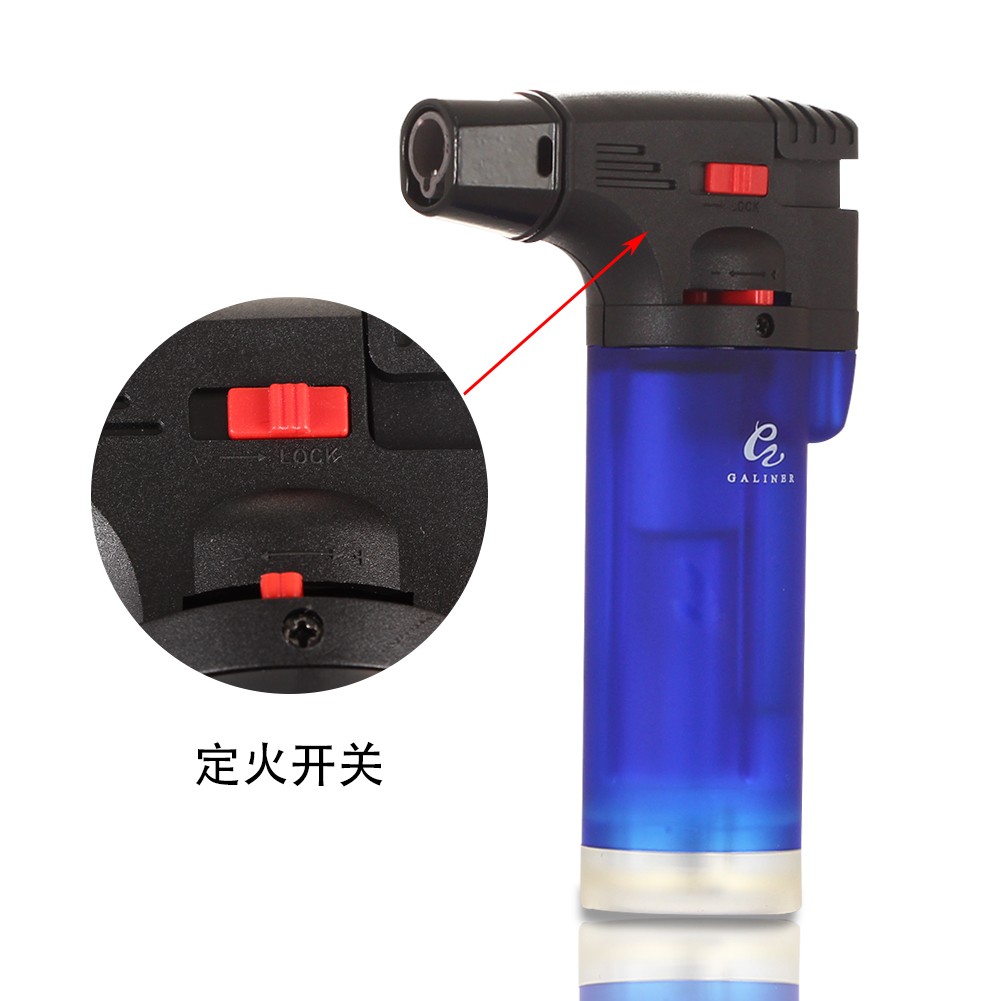 Galiner Cigarette Torch 1 Jet Blue Cigar Lighter Refillable Gun Butane Gas BBQ