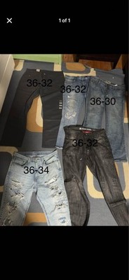W36 5 Pairs Mixed Jeans Lot Men s Different Inseams and Styles