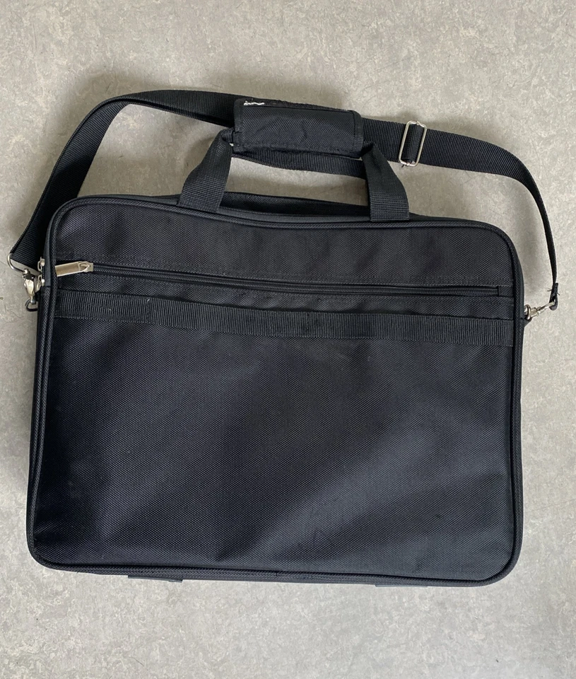 Laptop Bag Toploading 35x43cm Black 4 Zipped Compartments Many Inside Pockets - Image 3 of 4