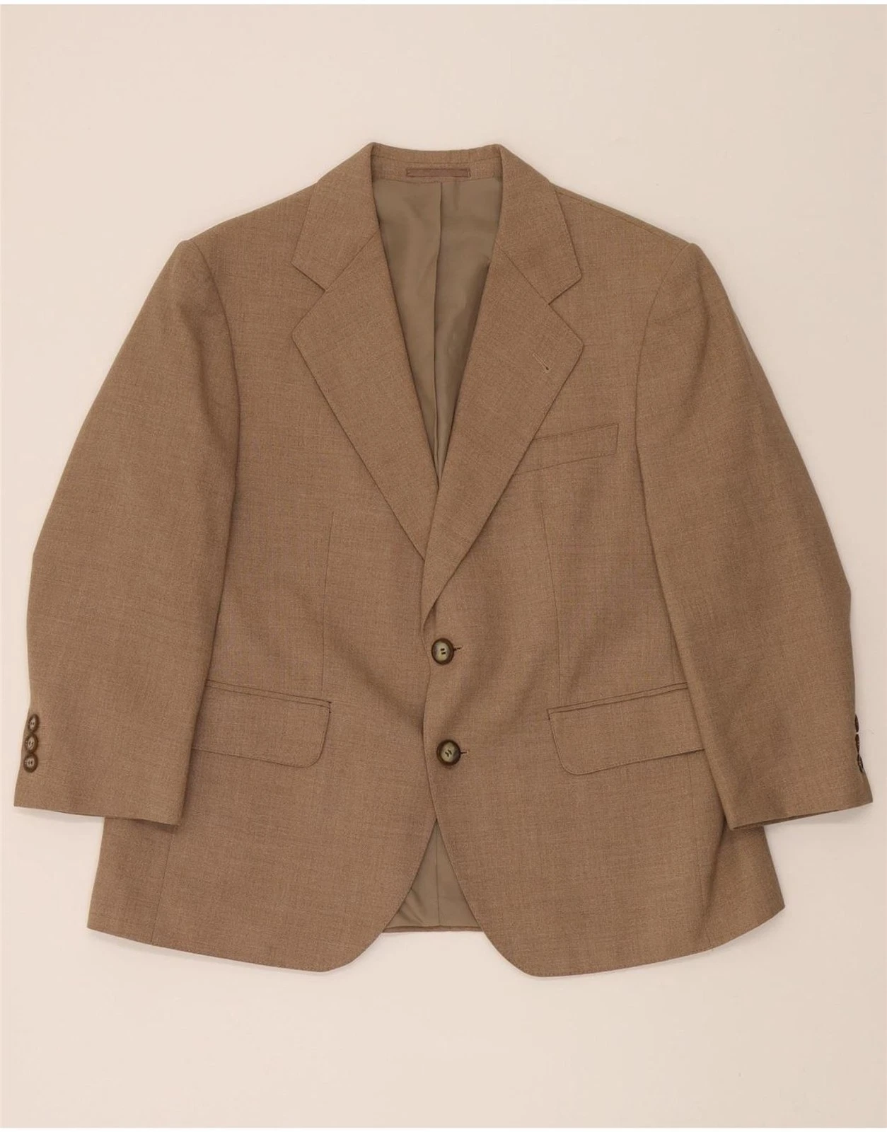 BUSCHFORT EXQUISIT Mens 2 Button Blazer Jacket UK 38 Medium Brown BA14