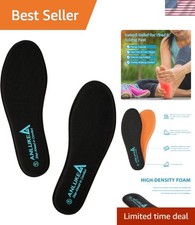 Shock Absorbing Memory Foam Insoles for Pain Relief - Fits Women 8-8.5/Men 6-6.5