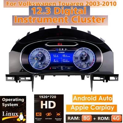 Direct Fit For 2003-2010 Volkswagen 12.3'' HD Digital Dashboard Gauges CarPlay