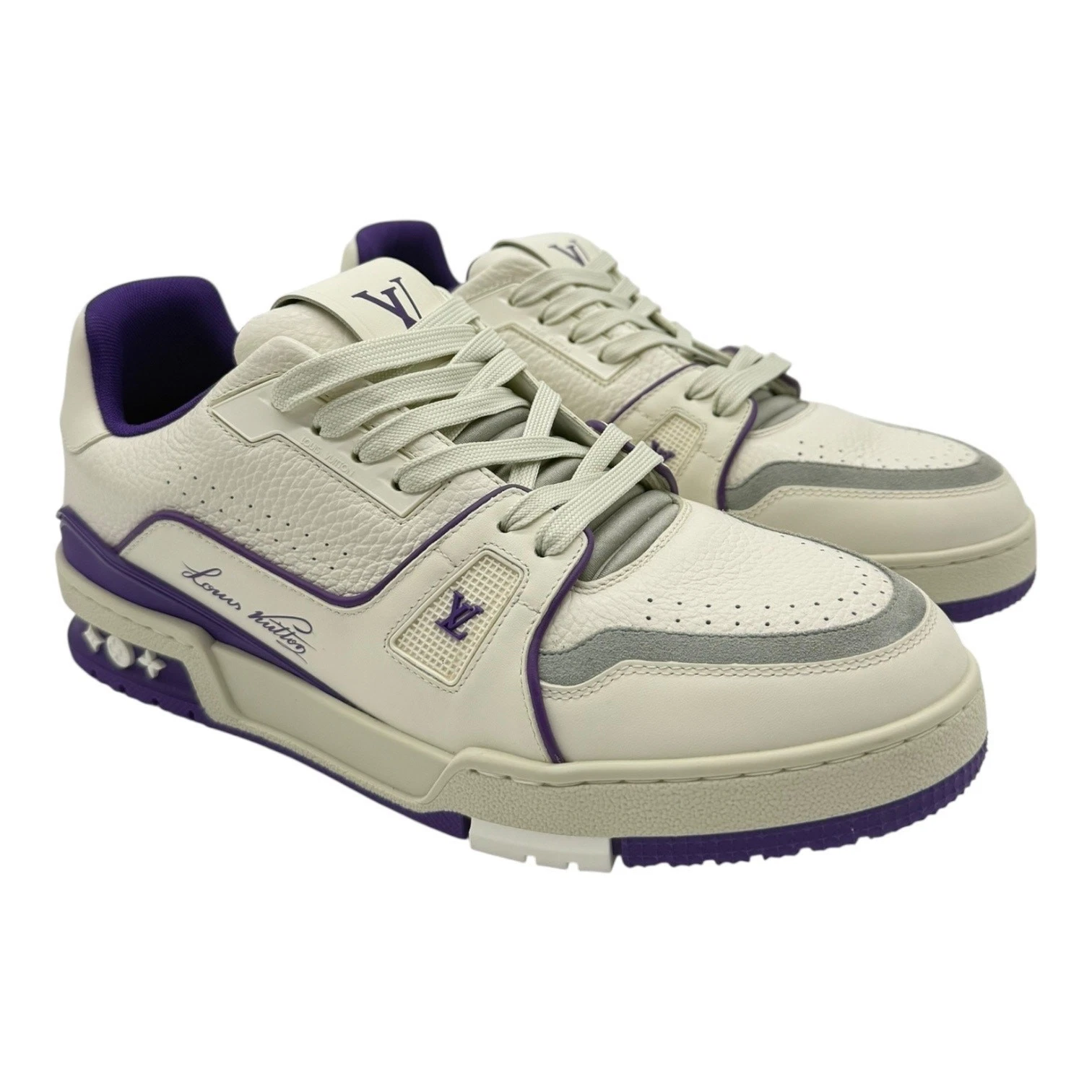 LOUIS VUITTON TRAINER Taglia 7.5US Louis Vuitton Scarpe da ginnastica basse viola da uomo