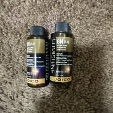 NEW JOICO LUMISHINE REPAIR DEMI PERMANENT LIQUID HAIR COLOR 8N Lot Of 2