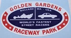 Golden Gardens Raceway Park decal - Ballard Washington drag street racing