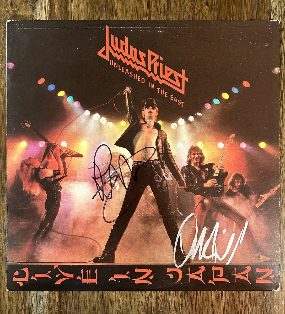 Judas Priest' Signed Vinyl Album 'Unleashed In The East' Rob