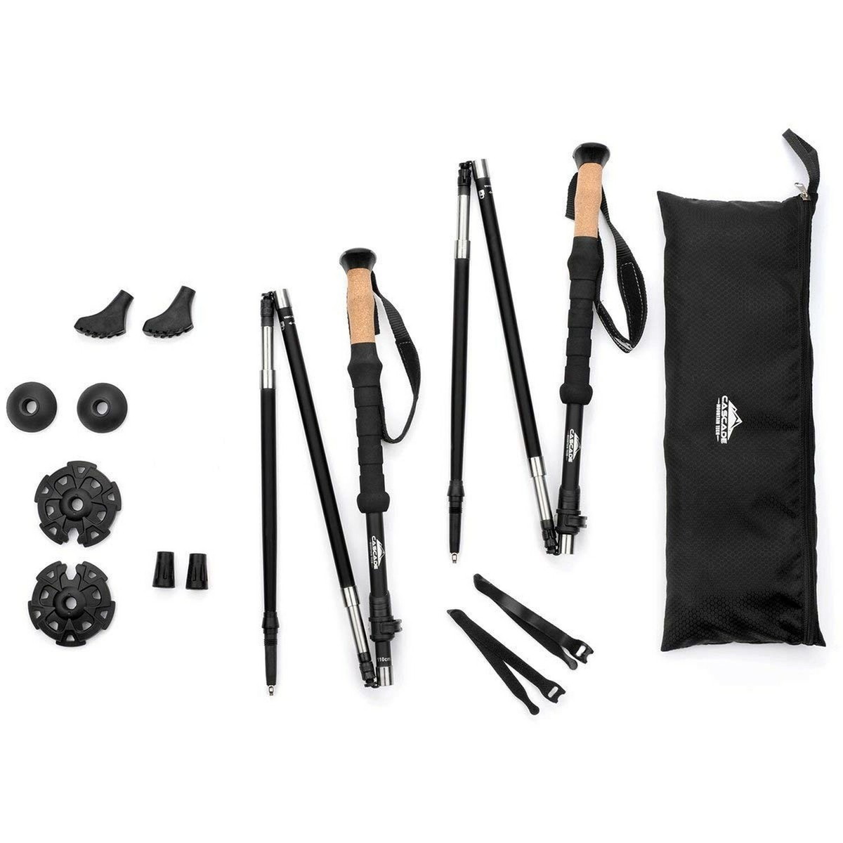 Cascade Mountain Tech Trekking Poles Carbon Fiber Folding