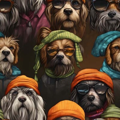 20x Hund abziehen und kleben Fliesen Vinyl Aufkleber Treppe Bad Küche selbstklebend