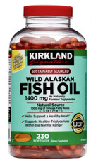 Kirkland Signature Wild Alaskan Fish Oil 1400 mg., 230 Softgels