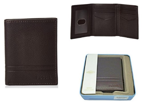 Wilder Trifold Brown Leather Wallet NWT 
