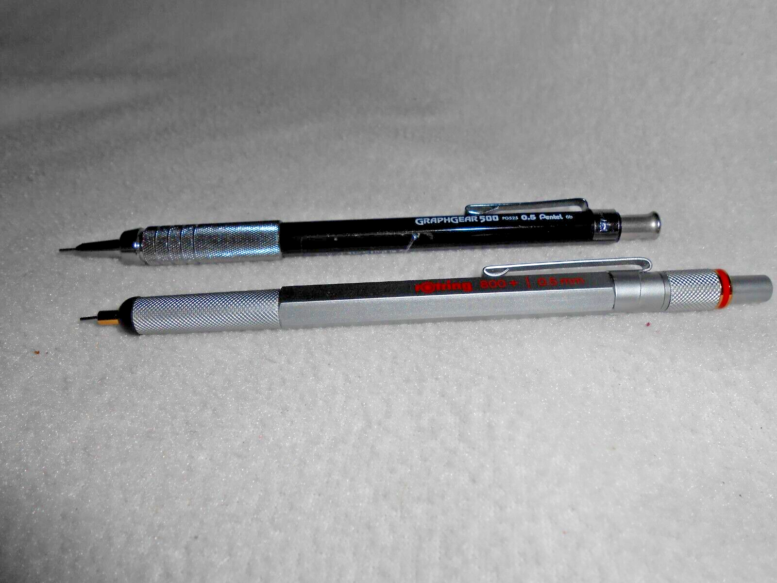 rOtring 800 Retractable Mechanical Pencil, 0.5 mm, Silver Barrel