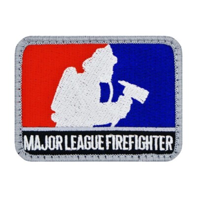 Major League Firefighter Feuerwehr Fun Patch Gestickt mit Klett - 8 x 6 cm