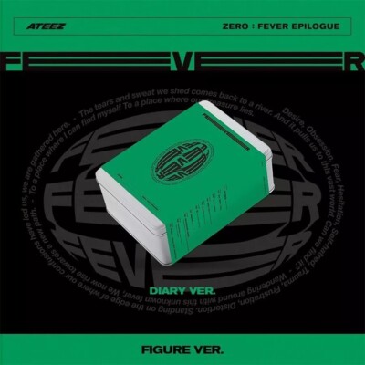 ATEEZ [ZERO:FEVER EPILOGUE] Album DIARY FIGURE Ver/QR+2 Karte+Foto Buch+etc+GIFT