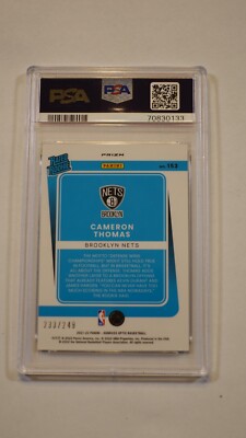 Cameron Thomas 2021 Optic Premium Box Set 233/249 RC PSA 10 | eBay
