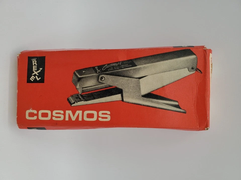 Vintage Rexel Cosmos 56 Stapling Pliers Model 49P w/Box UK Made Chrome VTG NOS - Image 3 of 4