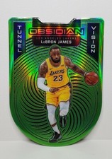 2020-21 Panini Obsidian LeBron James SSP GREEN FLOOD TUNNEL VISION REFRACTOR 🌠