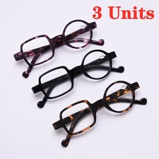 3 Pack Reading glasses Asymmetric Round&Square  PC for reader 0 to +3.50
