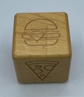Dinner Decider Die Wooden Carved Pictures Of Food To Chose In Great Shape — photo 4
