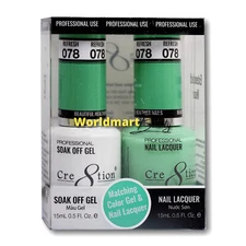 Cre8tion GelColor Matching Polish Soak Off 0.5fl.oz Duo 078- Refresh