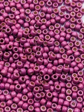 TOHO Japan Vintage Glass Seed Beads Perma Matte Galv Pink Lilac 11/0 7g BB98-26