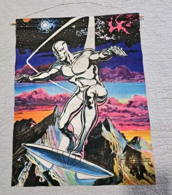 Vintage Marvel Silver Surfer 1986 Banner 19x15 | eBay