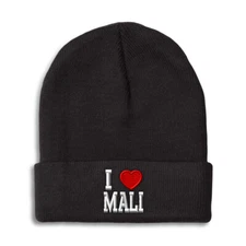 Beanies for Men I Love Mali I Love Winter Hats for Women Acrylic Skull Cap