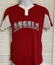 Los Angeles Angels Premier Eagle Cool Base Boy's Youth 2-Button Jersey, Large