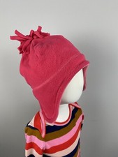 PINK FLEECE WINTER HAT , 2T Girls, Hat And tassel, Ear Flaps, Warm