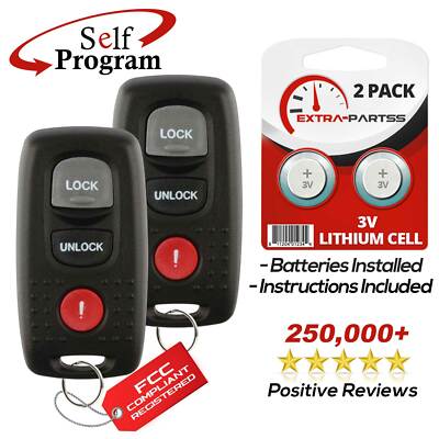 2 Remote Key Fob for 2002 2003 Mazda Protege 5