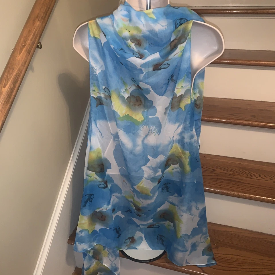 Chaleco Lavello Chifón Kimono Chal Floral Transparente Hibisco Envoltura Boho Para Mujer💗188 Foto 4 de 4