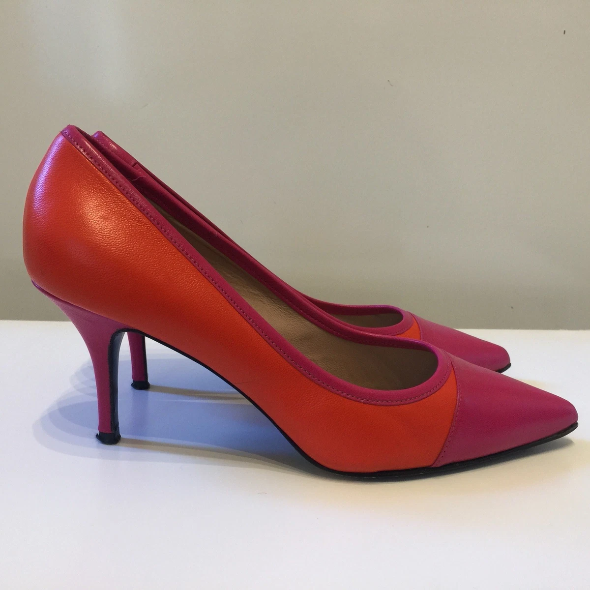 Orange party shop shoes