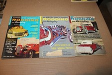 THREE VINTAGE RODDING and RESTYLING 1961-1962-1963  SMALL POCKET CARS MAGAZINES