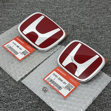 2pcs Front Rear Red H Emblems Fit For Honda 2006-2015 Civic Sedan Si Ex Badge 2pcs Front Rear Red H Emblems Fit For Honda 2006-2015 Civic Sedan Si Ex Badge