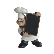 Chef Holding A Tray Figurine, 11"