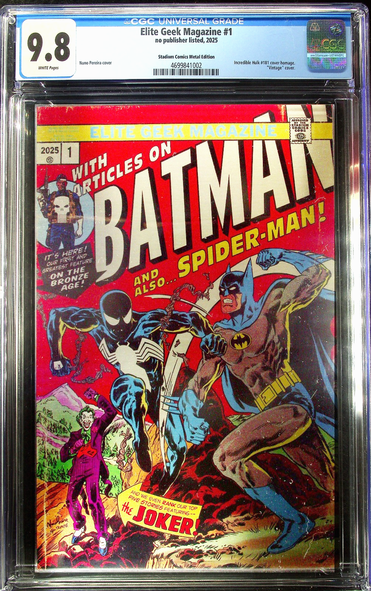 Elite Geek Magazine #1 (2025) CGC 9.8 Batman vs Spider-Man Hulk