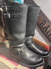 WESCO Big Boss Harness style Motorcycle Engineer boots sz 11 12 Square Toe BLACK