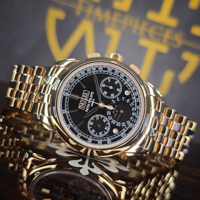 PATEK PHILIPPE GRAND COMPLICATIONS 41MM 5270/1R-001 18K ROSE GOLD BLACK DIAL B&P
