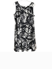 Alyx NWT Dress 16W Sleeveless Black White Print