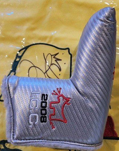 Mint Scotty Cameron Signed  2008 ICC Bulldog Design Silver Putter Headcover 1/75