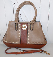 Michael Kors Fulton Brown MK Signature Handle/Crossbody Bag 17"x10"x5"