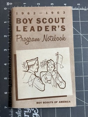 Vintage Boy Scout Leiter Programm Notizbuch 1962 - 1963 Scouting Von Amerika BSA