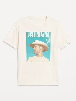 Dustin Lynch Graphic Print White Cotton Men's Crew Neck Short Sleeve T-Shirt
