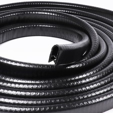 25Feet Edge Trim Rubber U Channel Strip with Metal Car Door Edge Protector Fi...