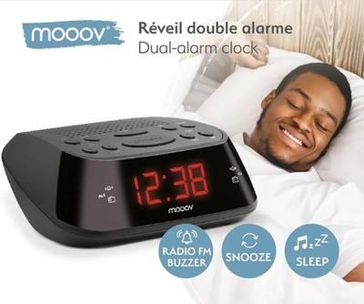 Metronic Clock Radio - Alarm - Sleep Timer Red Time Display