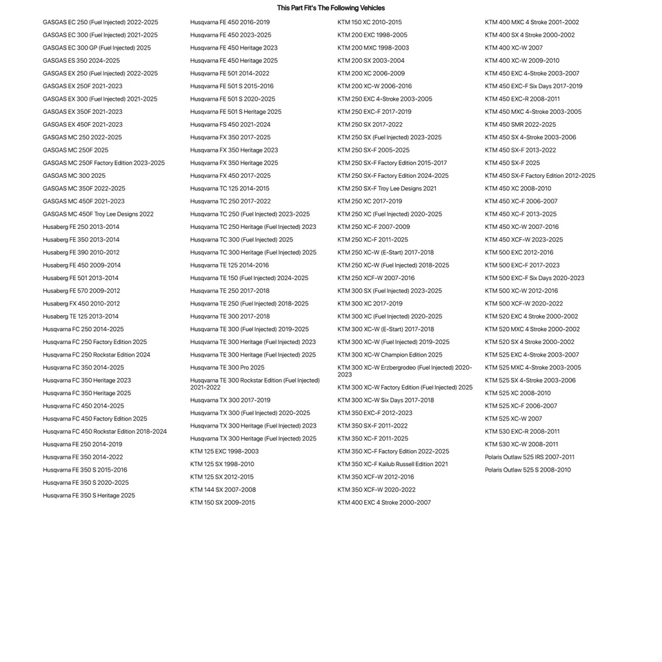 Kit de sellado de eje de contador Tusk para KTM 250 XCF-W 2007-2016 Foto 3 de 3