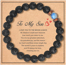 Stocking Stuffers for Teen Boys Natural Gemstone Bracelet for Son Kids Inspirati
