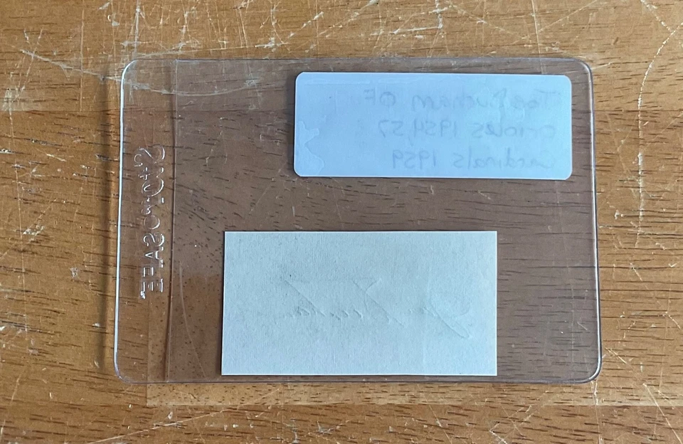 Joe Durham Orioles Cardinals Signed Autograph Album Page Cut Sig - Image 2 of 2