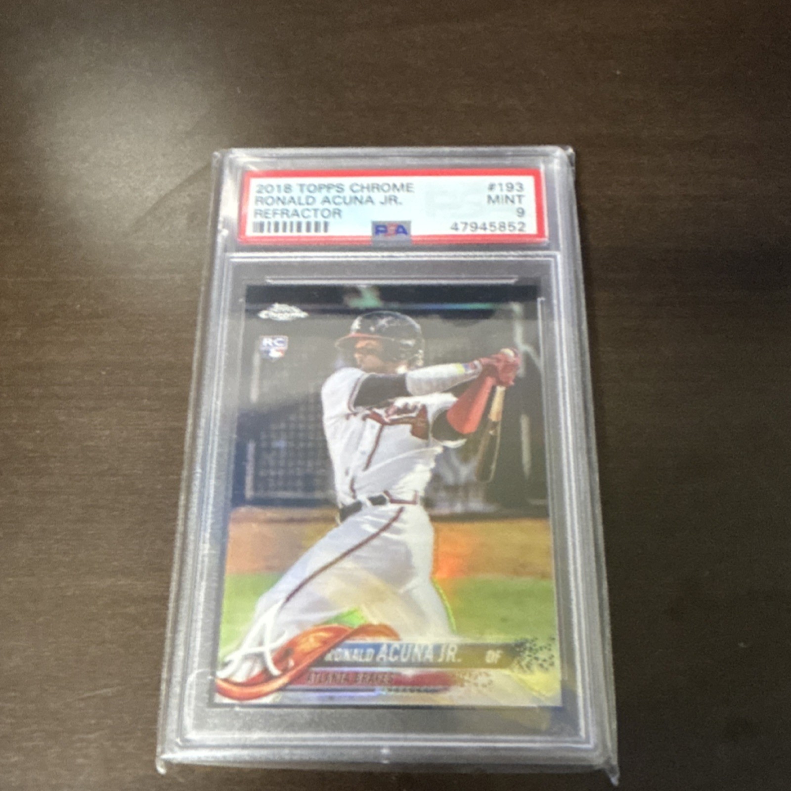 2018 Topps Chrome Refractor Ronald Acuna Jr. #193 PSA 9 Atlanta Braves