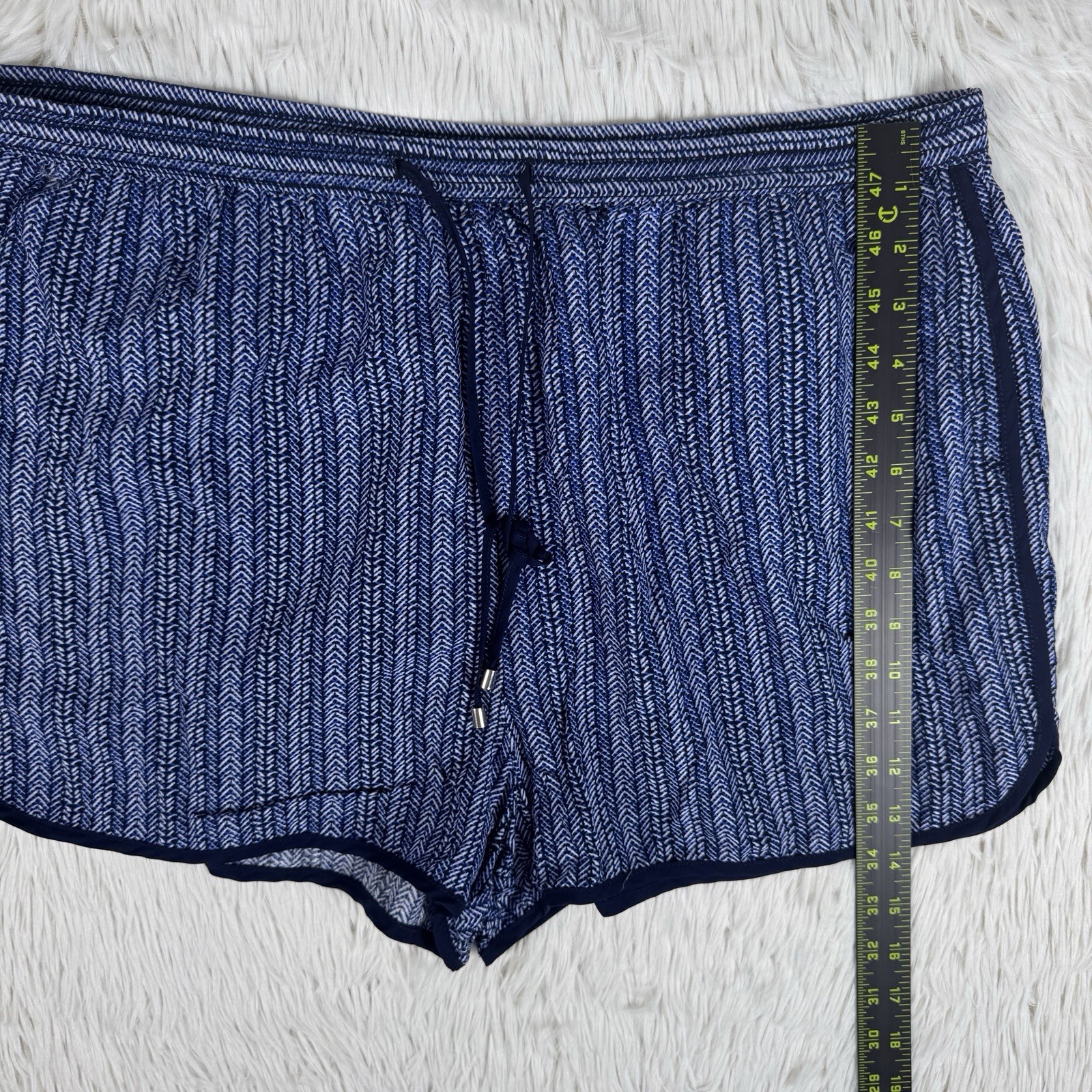 Gap 1969 Blue White Pattern Pull-On Drawstring Ca… - image 12